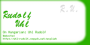 rudolf uhl business card